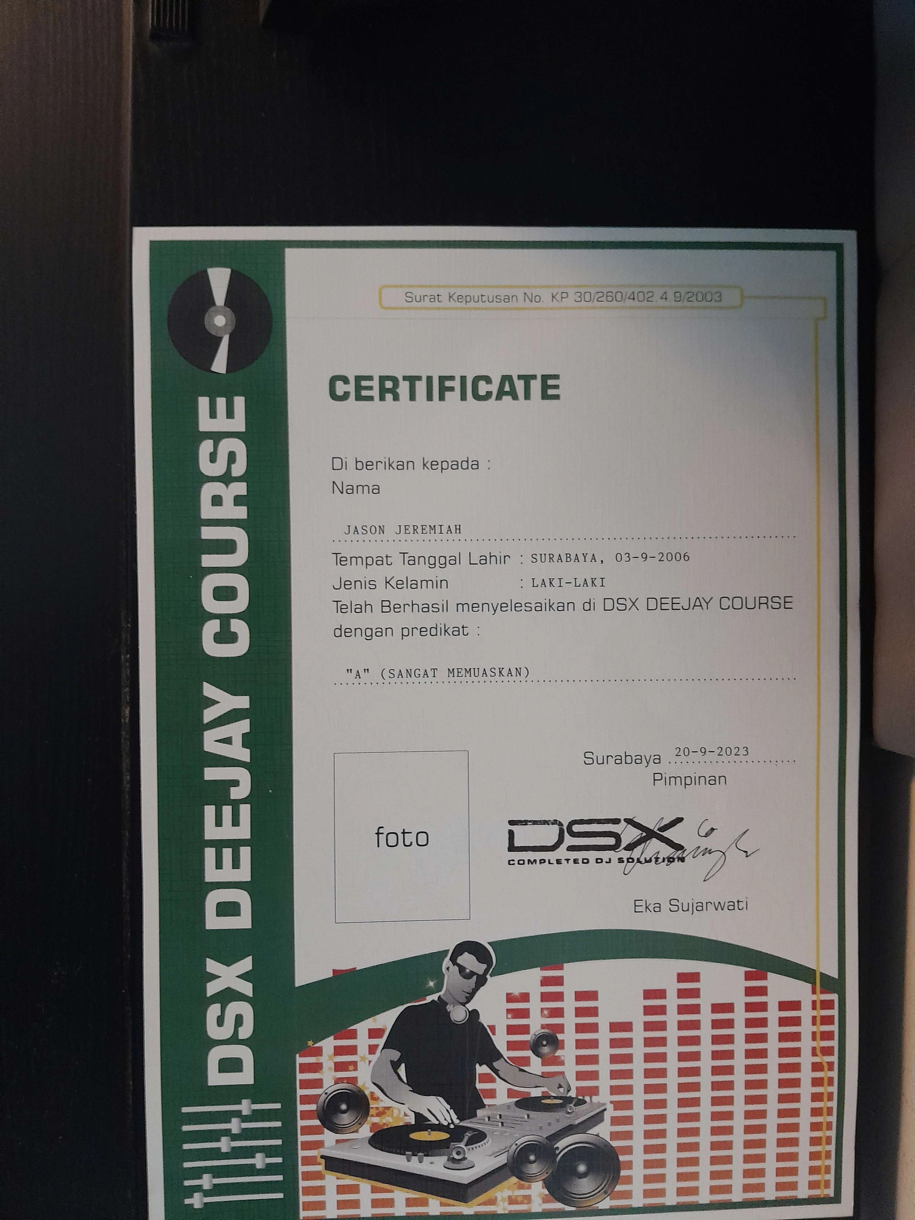 Full DJ Course document, page 1