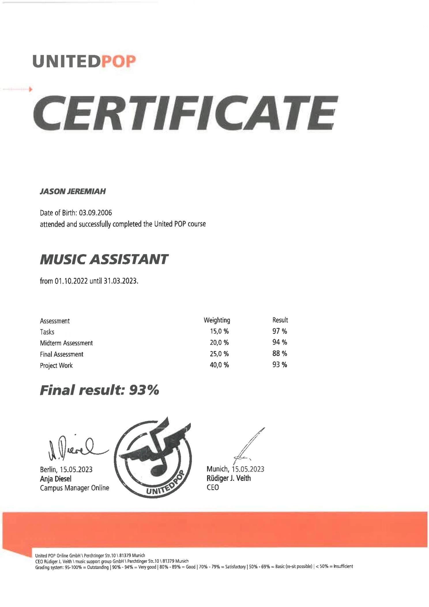 Full Music Assistant document, page 1